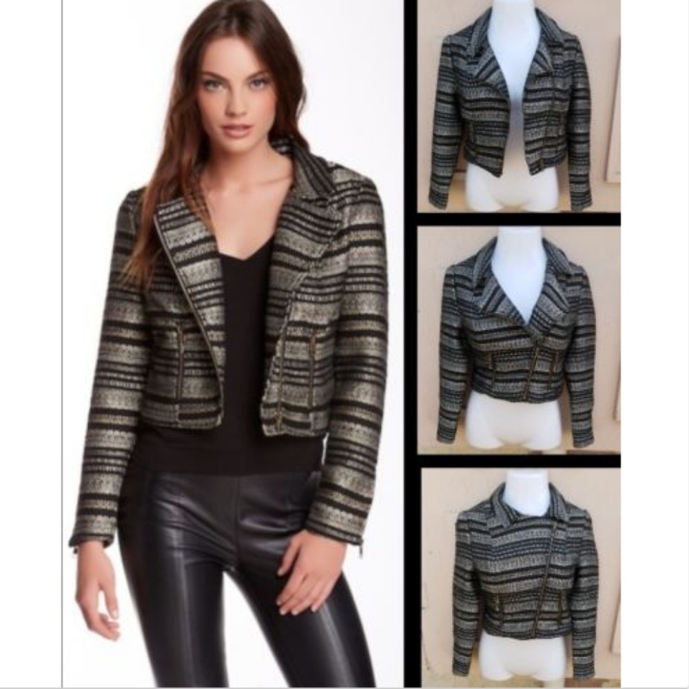 NEW $165 women Small 4 NORDSTROM biker moto jacket